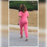 Dusty Rose Harem Jumpsuit